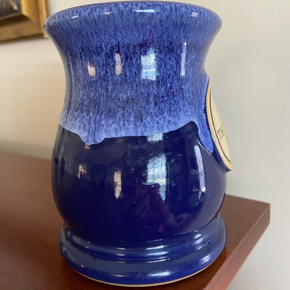 The Players Golf Championship Pottery Drip Glaze Blue Mug w/Cork Bottom - Picture 3 of 7